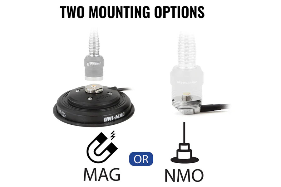 Rugged Radios UNI-MAG Universal NMO or Magnetic Antenna Mount