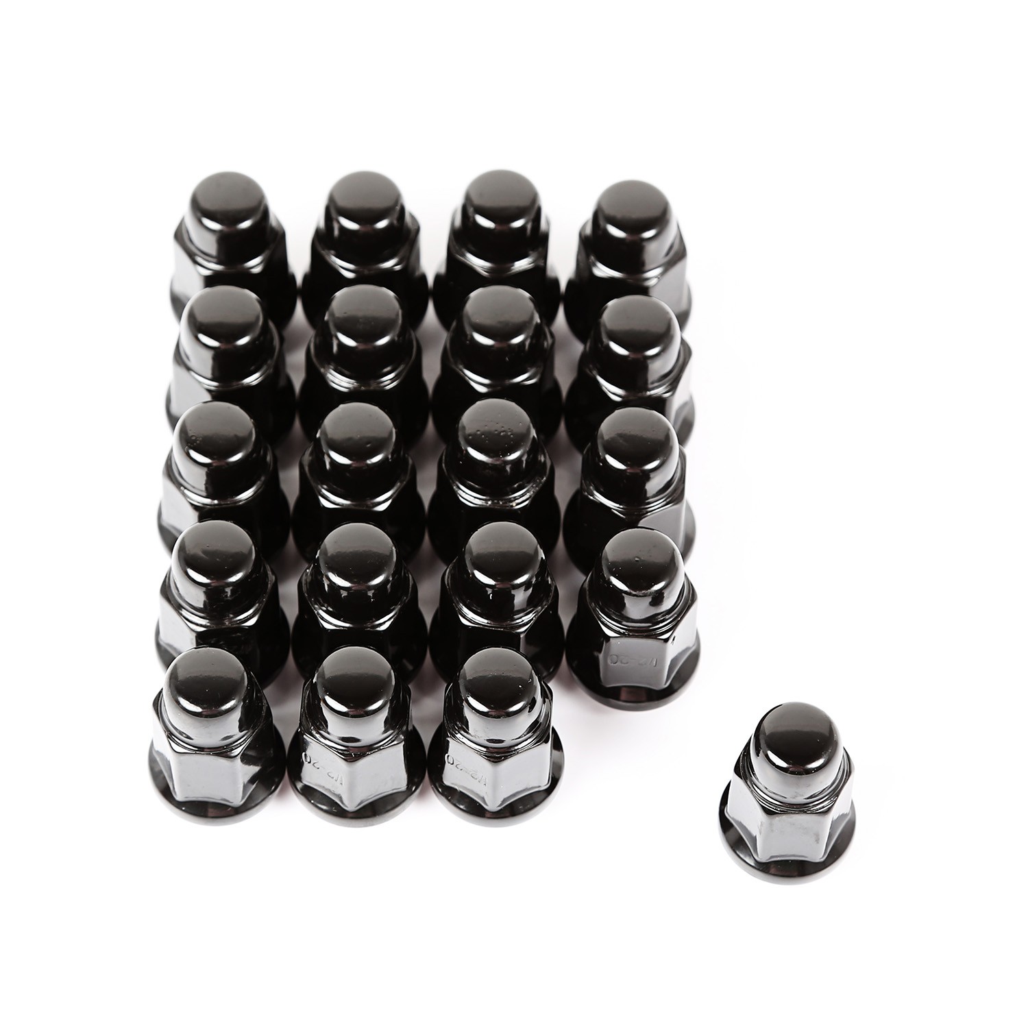 23-Pack Black Spline Lug Nuts 14x1.5 With Key For 2019+ Jeep Wrangler JL Rubicon