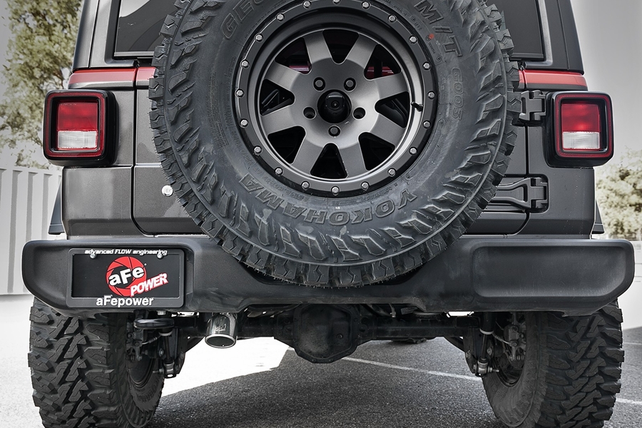 aFe POWER MACH Force-Xp 2.5in Axle-Back Hi-Tuck Exhaust w/ Polished Tip - JL 3.6L