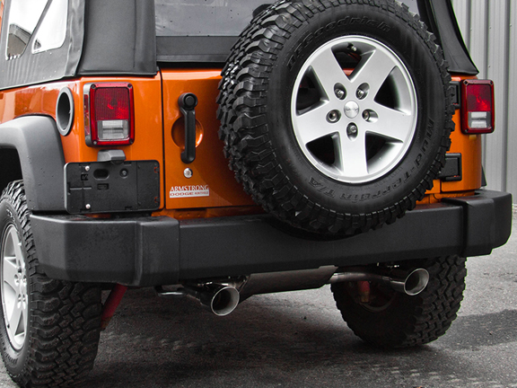 MBRP Axle Back Dual Rear Exit Aluminum - JK