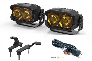 Morimoto 2Banger A-Pillar Light Kit - NCS LED Yellow Spot Beam - JT