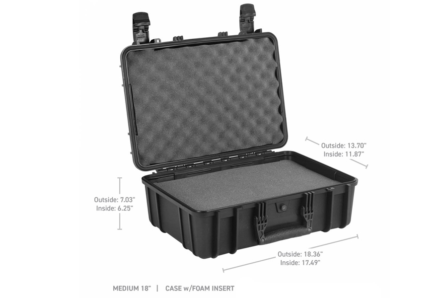Go Rhino Xventure Gear Hard Case w/Foam - Medium Box 18in 