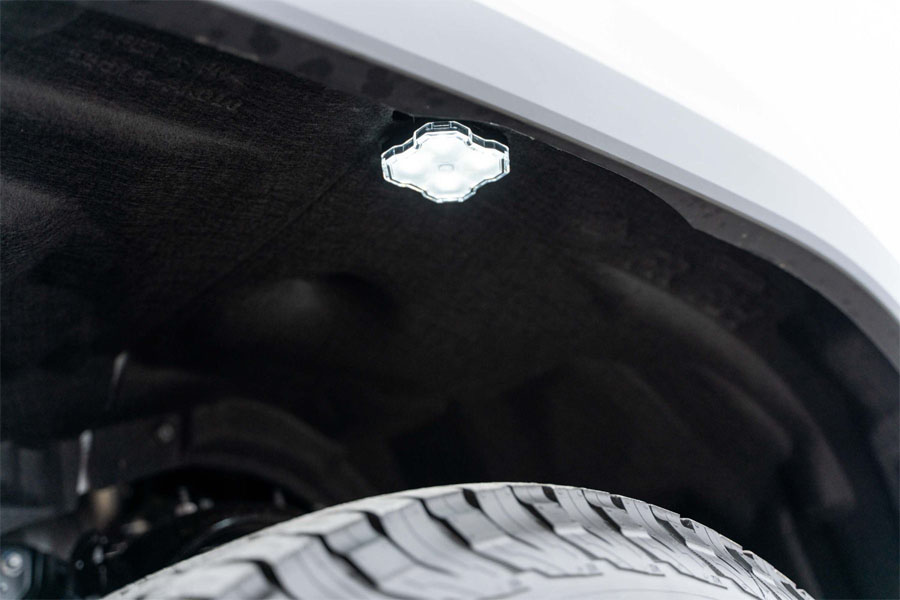 Diode Dynamics Stage Series Single-Color LED Rock Light w/ M8 - White Diffused Pattern, 2-pack