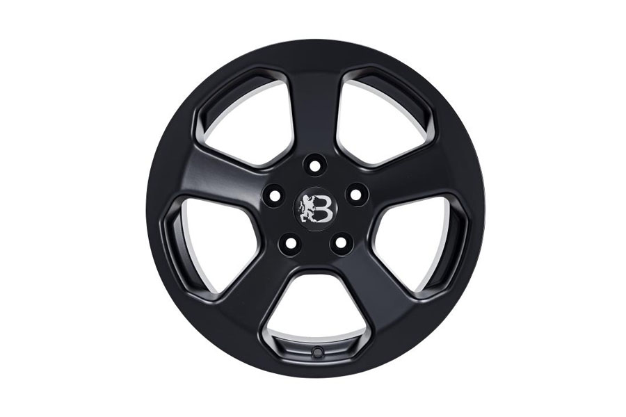 Bawarrion BON’Z 17x8.5 5x5 10mm Wheel - Matte Black w/ Chrome Logo - JL/JT/JK