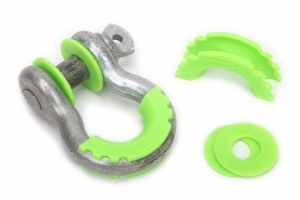 Daystar D-Ring Isolators with Washers, Fluorescent Green