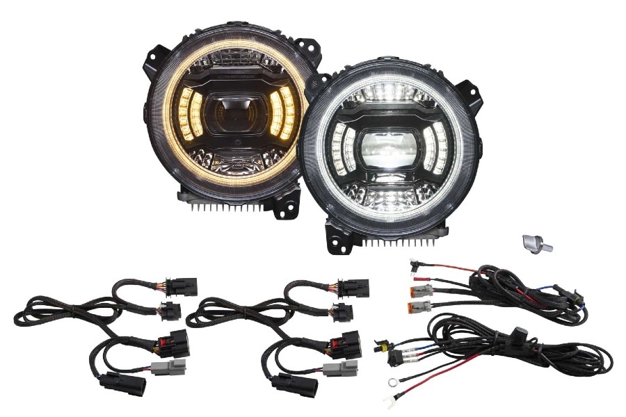 Diode Dynamics Elite Max Headlights w/ SS3 Sport Fog Lights Package - JT/JL Rubicon w/ Steel Bumper