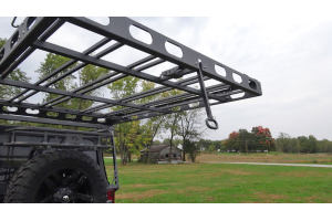 LOD Easy Sliding Roof Rack Rear Retractable Handle Bare Steel - JK 4dr