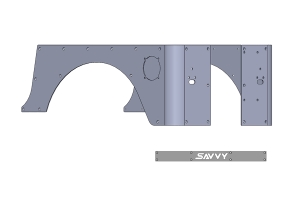 Savvy Offroad Legacy Aluminum Corner Armor - Bare - TJ
