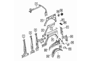 Mopar Quarter Panel, Driver Side - Primer Black - JL 4Dr