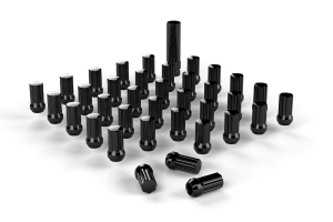 Teraflex 8 Lug 9/16X18 Spline Drive Lug Nuts, Black 36 Pieces