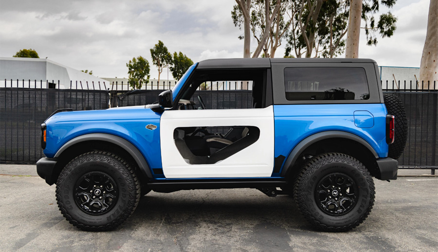 Anderson Composites Fiberglass Halo Doors w/Carbon Fiber Inserts - Pair - Bronco 2021-23 2dr