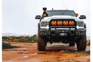 KC HiLiTES SlimLite 8in LED Light Shield - Amber