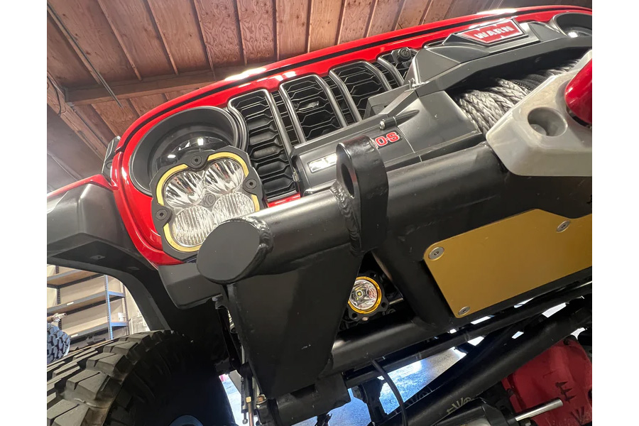 EVO Manufacturing KSPEC Tube Bumper Lower Fog Light Mounting Bracket Kit - Black - JT/JL/JK