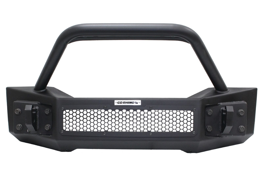 Go Rhino RockLine Front Stubby Bumper w/ OverRider Light Mount Bar - JT/JL/JK