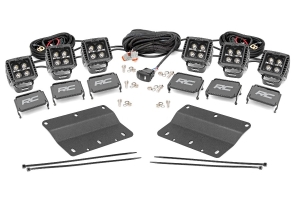 Rough Country Triple 2in Cube Fog Light Mount Kit, Amber DRL - Bronco 2021+