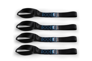 Borne Off-Road Heavy-Duty Ratchet Tie-Down Kit,  4-Pack, Black