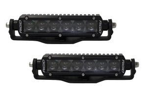 Go Rhino 6in Single Row LED Light Bar Center Hood Mounts - Pair - JT/JL