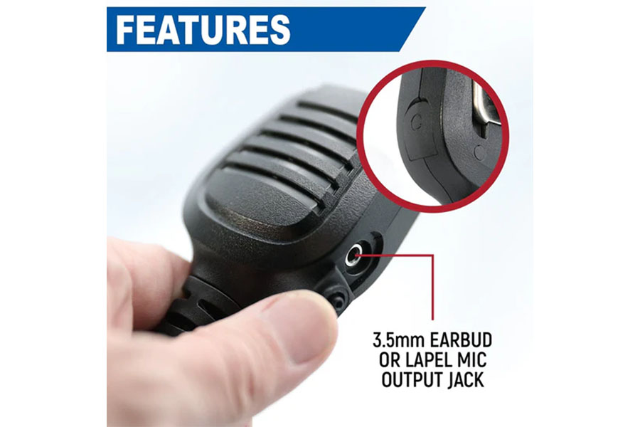 Rugged Radios Hand Speaker Mic - Waterproof