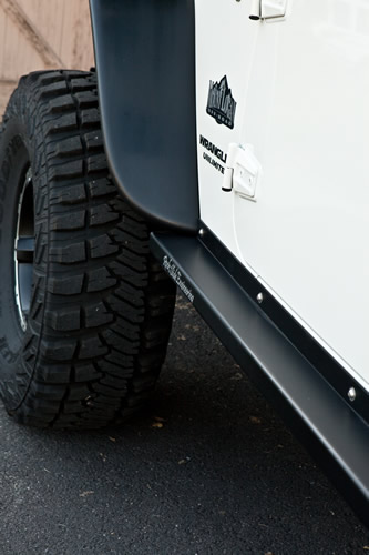 Rock-Slide Engineering Aluminum Rock Sliders Textured Black