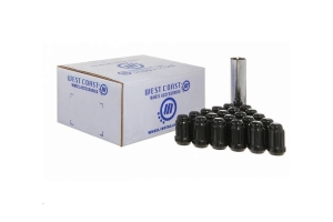 West Coast 8 Lug 9/16x18 Closed End Lug Nuts, Black 32 pieces