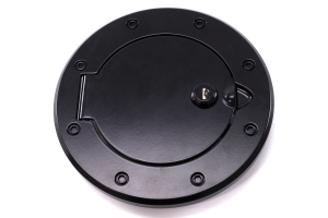 Rugged Ridge Locking Gas Cap Door Black Aluminum - JK