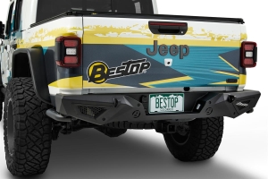 Bestop Modern Profile Rear Bumper - Matte Black - JT