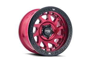 Dirty Life 9313 Enigma Race Beadlock Wheel 17x9 5x5 38mm Offset Candy Red - JT/JL/JK