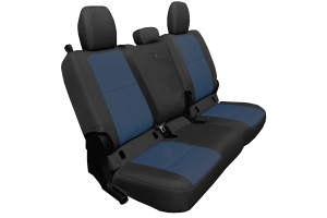 Bartact Tactical Series Rear Seat Cover, Non-Folding Arm Rest - Black/Navy   - JT