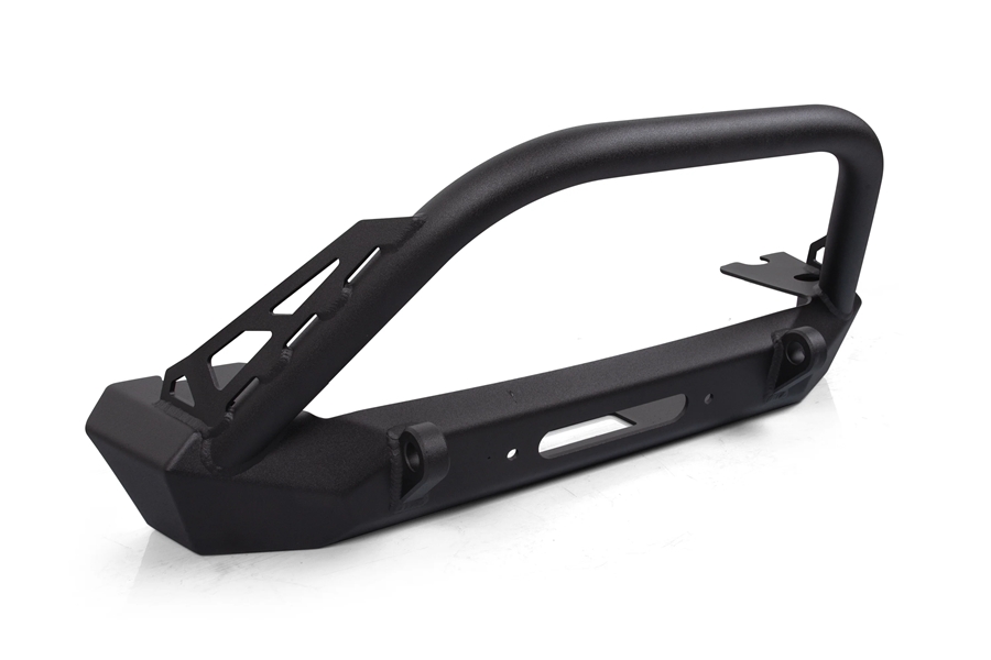 Crawltek Inferno Front Winch Bumper w/ Flat Top Stinger - Black - JK 