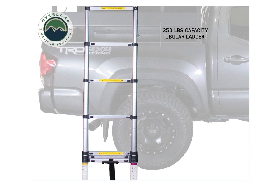 Overland Vehicle Systems Nomadic 3 Extended White Roof Top Tent –  W/  Dark Grey Rain Fly & Black Cover