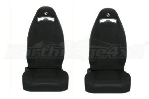 Corbeau Moab Black Vinyl/Cloth Seat Pair