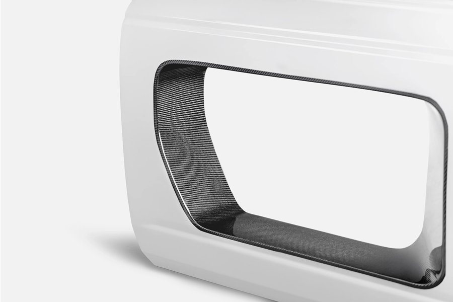 Anderson Composites Fiberglass Halo Front Doors w/ Carbon Fiber Inserts  - Bronco 2021-23 4Dr