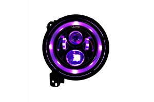 Quake LED 9in Headlights w/DRL Halo & RGB - JT/JL