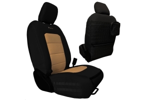 Bartact Tactical Front Seat Covers Black/Khaki - JL 4dr