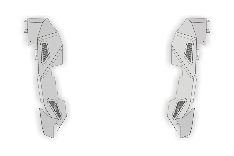 Motobilt Tomahawk Inner Fender for Front Corner Armor System - Standard - JK