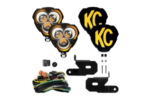 KC HiLites Flex ERA 3 LED Spot Light System w/ A-Pillar Brackets - JT/JL