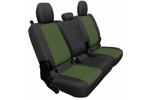 Bartact Tactical Series Rear Seat Covers - Black/Olive, No Armrest - JT