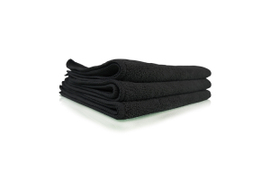 Chemical Guys Workhorse Professional Grade Microfiber Towel Black - 3 Pack