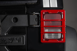 Rugged Ridge Elite Tail Light Guards, Red - JK