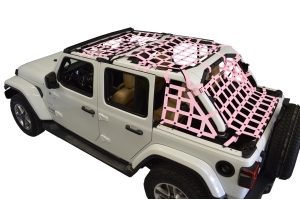 Dirty Dog 4x4 5pc Cargo Side Netting Kit, Pink - JL 4Dr