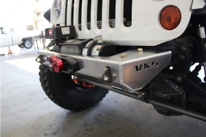 VKS Fab Shorty V3 Front Bumper - Bare Aluminum - JK