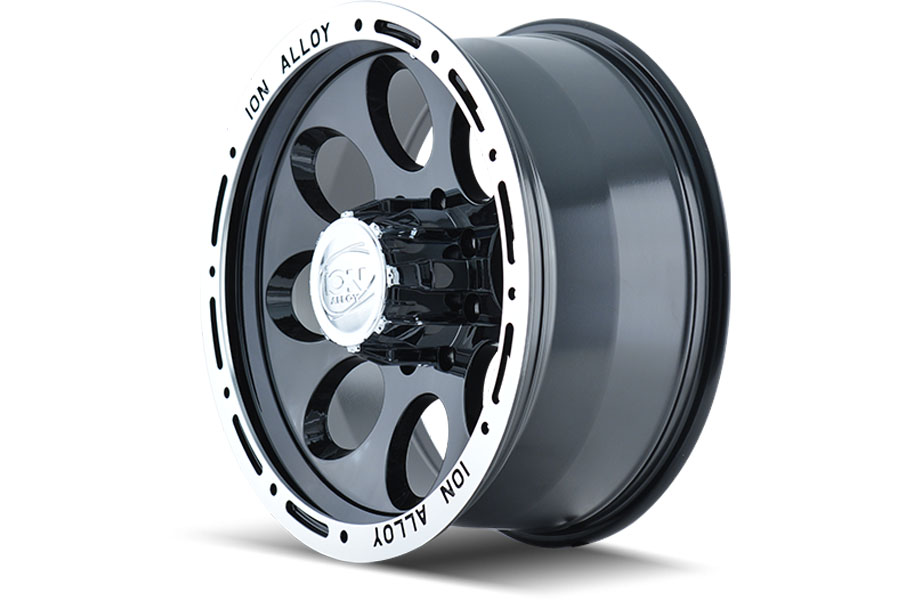 Dirty Life Ion Alloy 174 Series Wheel, 15x8 5x4.5 -27mm - Black w/ Machined Lip - TJ/LJ