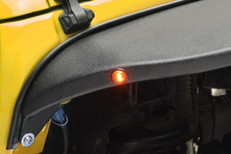 Paramount R-5 Canyon Offroad Fender Flares - Front, 8.75in Width w/LEDs - JK