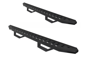 Go Rhino RB20 Running Boards w/ Drop Steps - Bedliner Coating - JK 4Dr