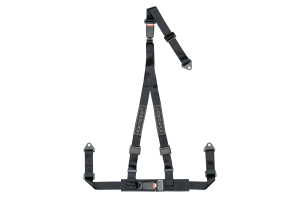 Corbeau 3-Point Double Release Harness Belt Black Bolt-in