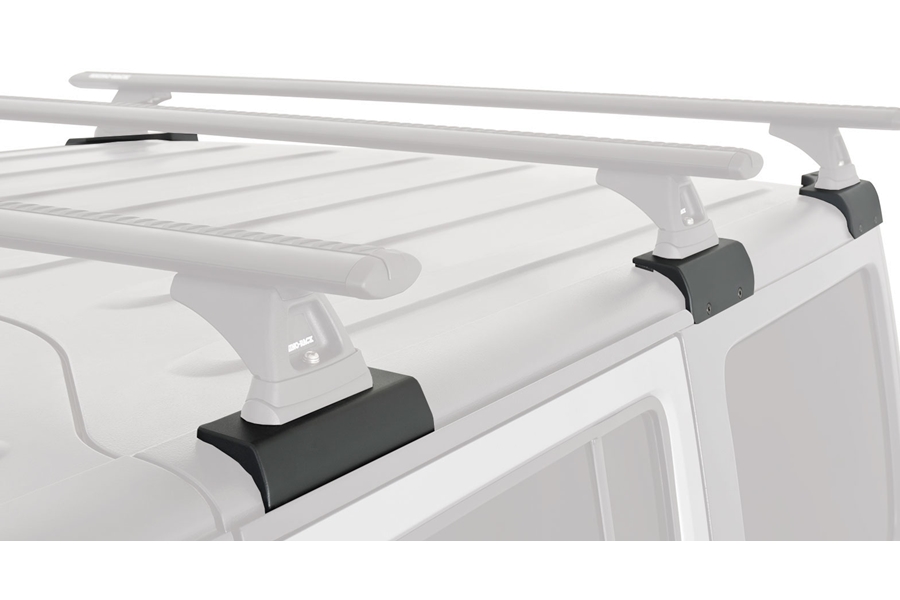 Rhino Rack Vortex RLT600 3-Bar Backbone Roof Rack - Black - JK 4Dr