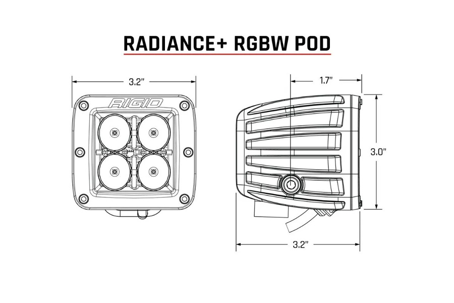 Rigid Industries 3in Radiance+ POD RGBW - Pair 