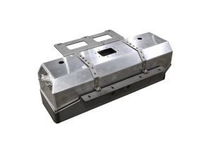 Motobilt Rear Stretch Tank and Skid Plate - Bare - YJ