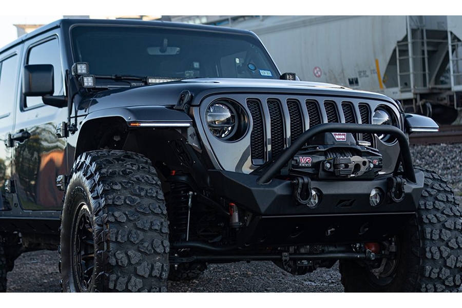 Quake LED Slim Smoked DRL Fender Chop Kit - JT Overland / JL Sahara