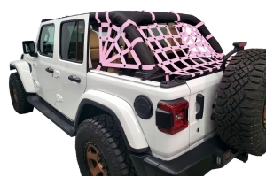 Dirty Dog 4x4 Netting Kit Spider Sides 3pc Pink - JL 4dr